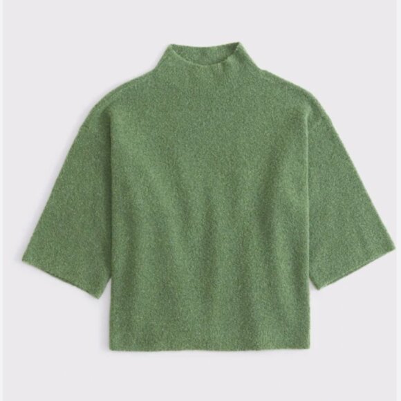 Abercrombie & Fitch Tops - Abercrombie & Fitch Boucle Mockneck Sweater Tee